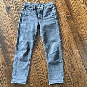 Banana Republic Vintage Style Straight Leg Dark Gray Jeans